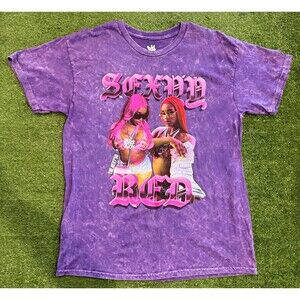 Legends Apparel Sexyy Red Purple Graphic Print Cotton Jersey Tee Unisex M